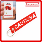 CAUTION Red Flag Keychains!