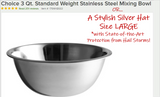 Stainless Steel Mixing Bowl - Doubles As a Stylish Hat!