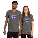 Interstate 69 (I-69) Super-Soft TRI-BLEND t-shirt