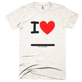 Fill In the Blank Shirts I Heart (FITB) Extra Soft (Tri-Blend)